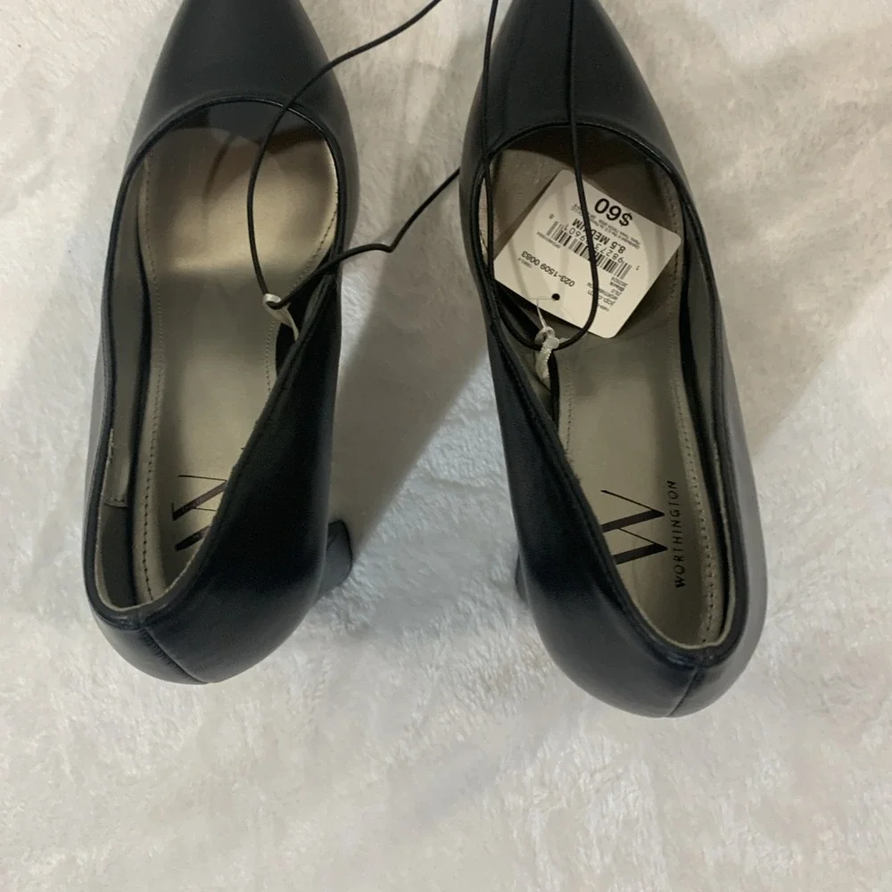 Worthington Wor Zilo Black 3 inch Heels Size 8.5M Women's Shoes NEW